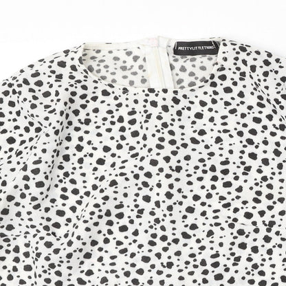 Womens UK Size 6 PRETTYLITTLETHING White Basic Blouse