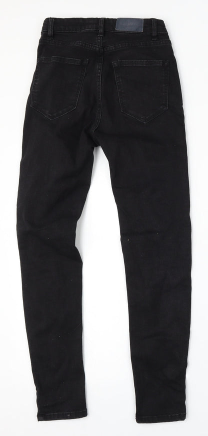 Pull&Bear Womens Black  Polyester Skinny Jeans Size 26 L26 in Regular Button