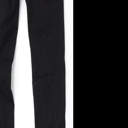 Pull&Bear Womens Black  Polyester Skinny Jeans Size 26 L26 in Regular Button