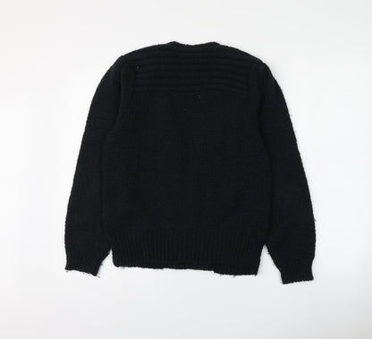 Hamells Womens Blue V-Neck  Acrylic Cardigan Jumper Size 10