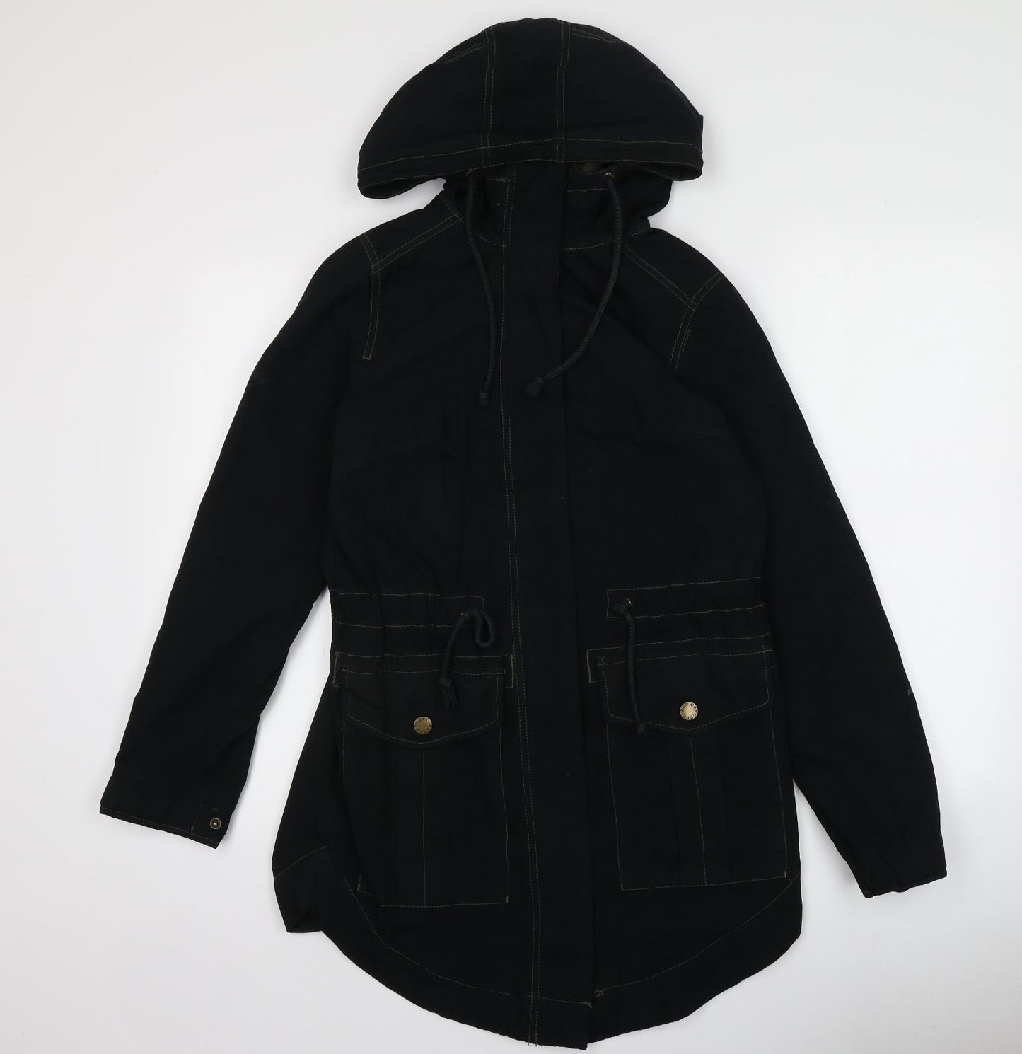 Womens UK Size 8 H&M Green Parka Coat