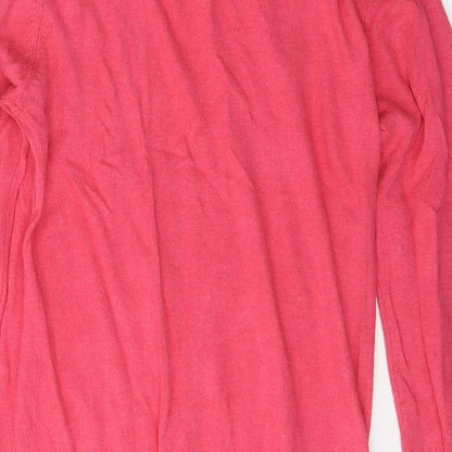 Indigo Girls Pink V-Neck  Cotton Cardigan Jumper Size 9-10 Years  Button