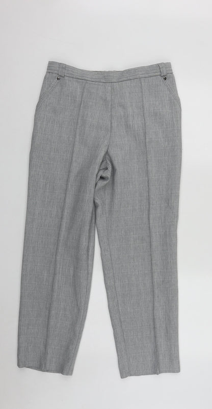 Womens UK Size 12 Marks and Spencer Regular Fit  Grey Trousers