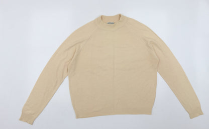 Debroyal Womens Yellow High Neck  Acrylic Pullover Jumper Size 12