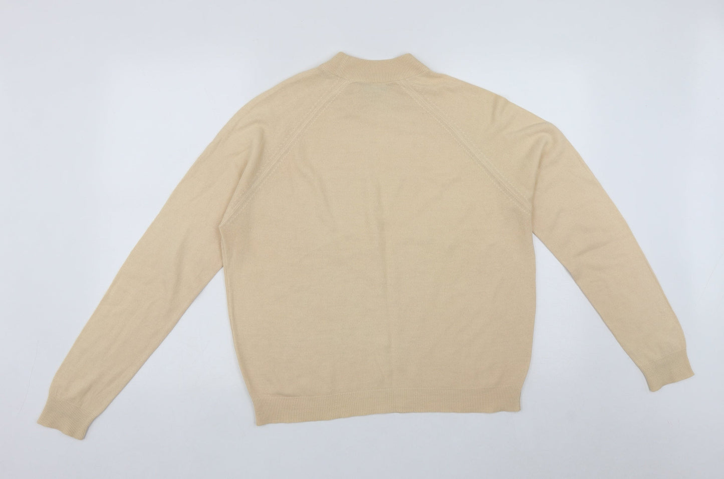 Debroyal Womens Yellow High Neck  Acrylic Pullover Jumper Size 12