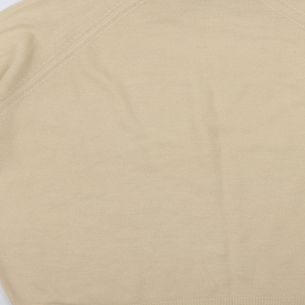 Debroyal Womens Yellow High Neck  Acrylic Pullover Jumper Size 12