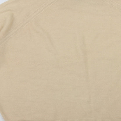 Debroyal Womens Yellow High Neck  Acrylic Pullover Jumper Size 12