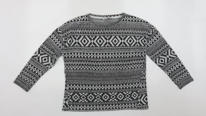 Womens UK Size M Peacocks Multicoloured Pullover Jumper