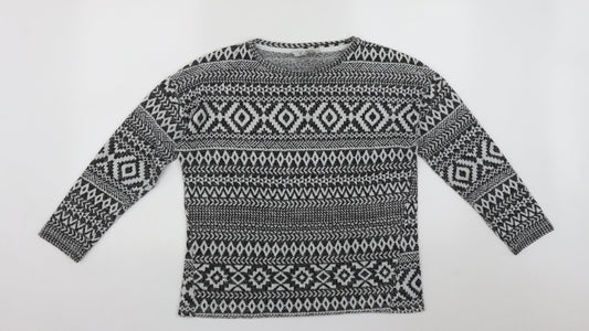 Womens UK Size M Peacocks Multicoloured Pullover Jumper
