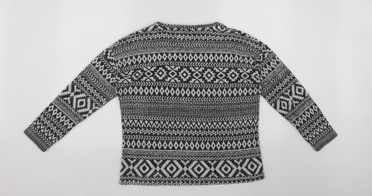 Womens UK Size M Peacocks Multicoloured Pullover Jumper