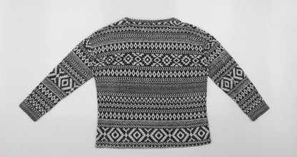 Womens UK Size M Peacocks Multicoloured Pullover Jumper
