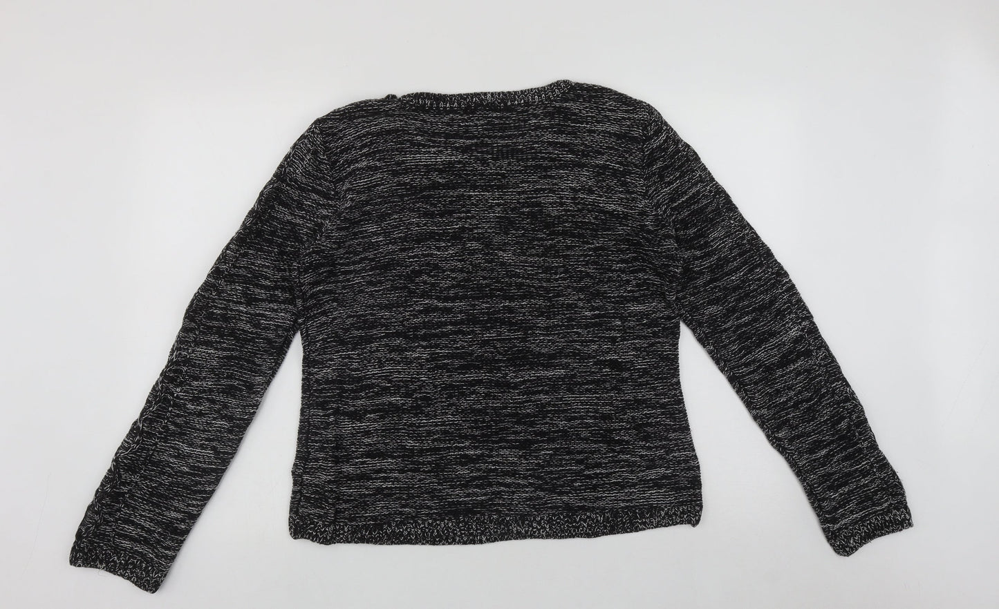 H&M Womens Black Round Neck  Acrylic Pullover Jumper Size M