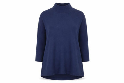 Marks and Spencer Womens Blue High Neck  Polyester Pullover Jumper Size 10