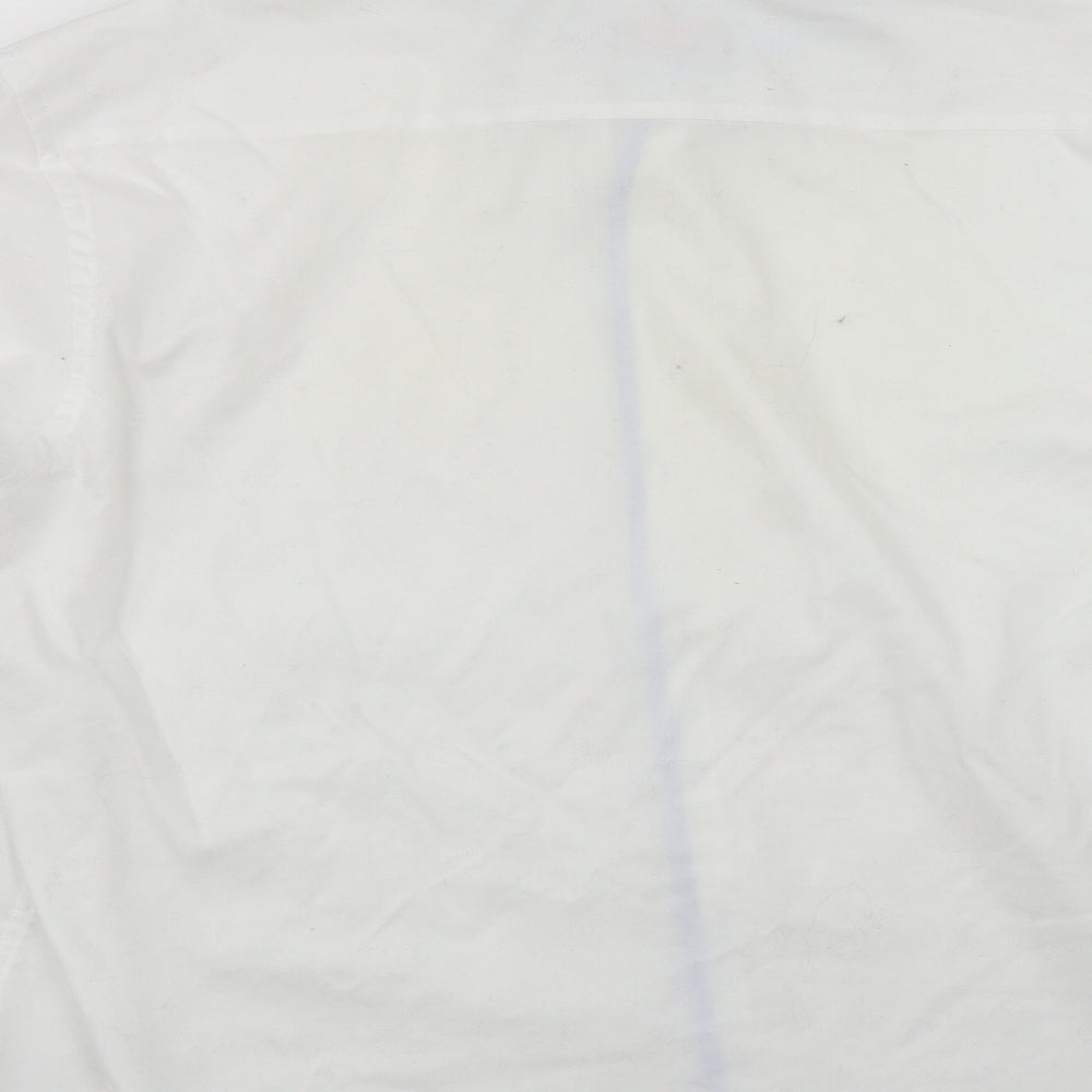 Mens UK Size XL Eterna White  Button-Up Long Sleeve Casual Shirt