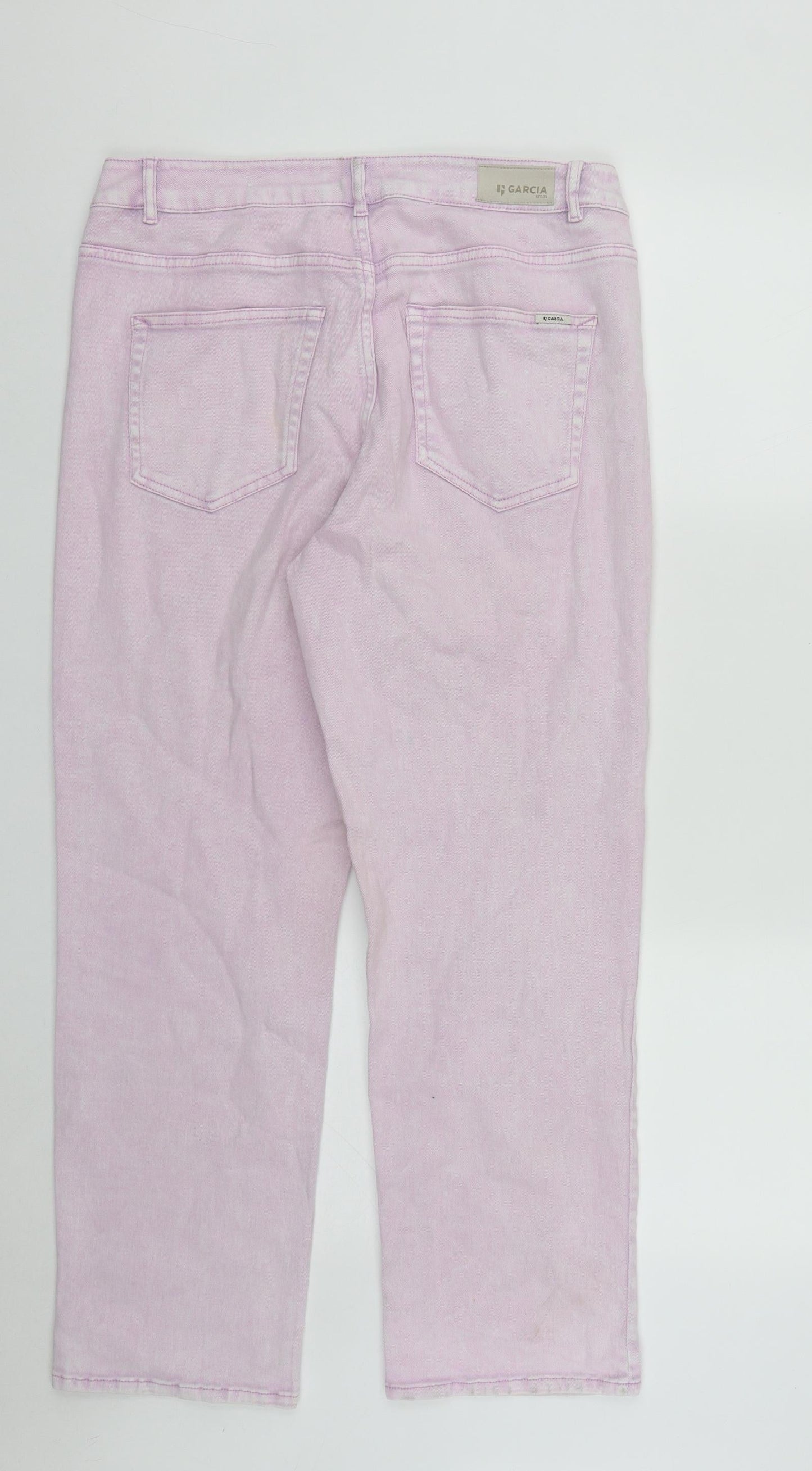 Garcia Womens Purple  Cotton Straight Jeans Size 31 in L26 in Regular Zip