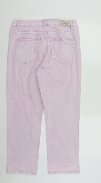 Garcia Womens Purple  Cotton Straight Jeans Size 31 in L26 in Regular Zip