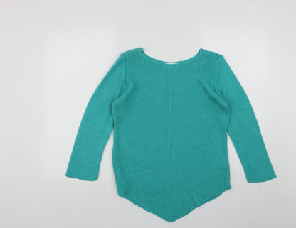 Gerard Womens Blue Boat Neck  Acrylic Pullover Jumper Size M