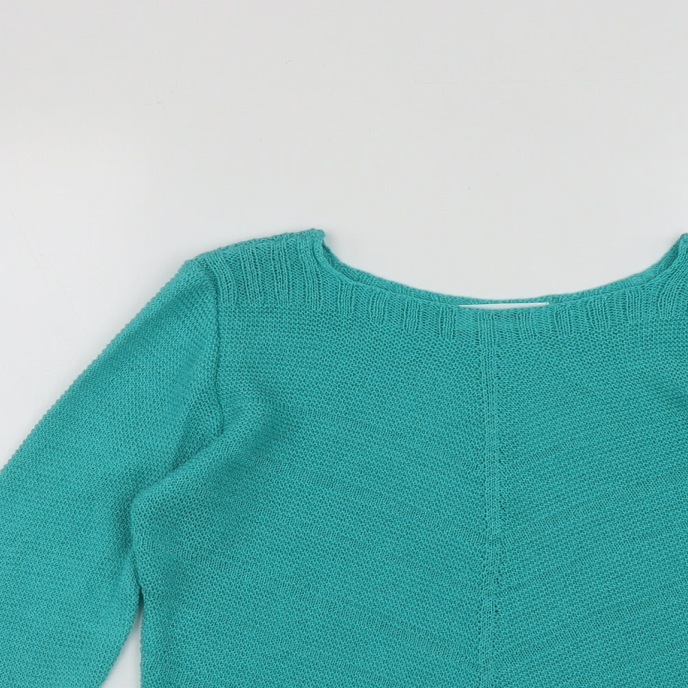 Gerard Womens Blue Boat Neck  Acrylic Pullover Jumper Size M