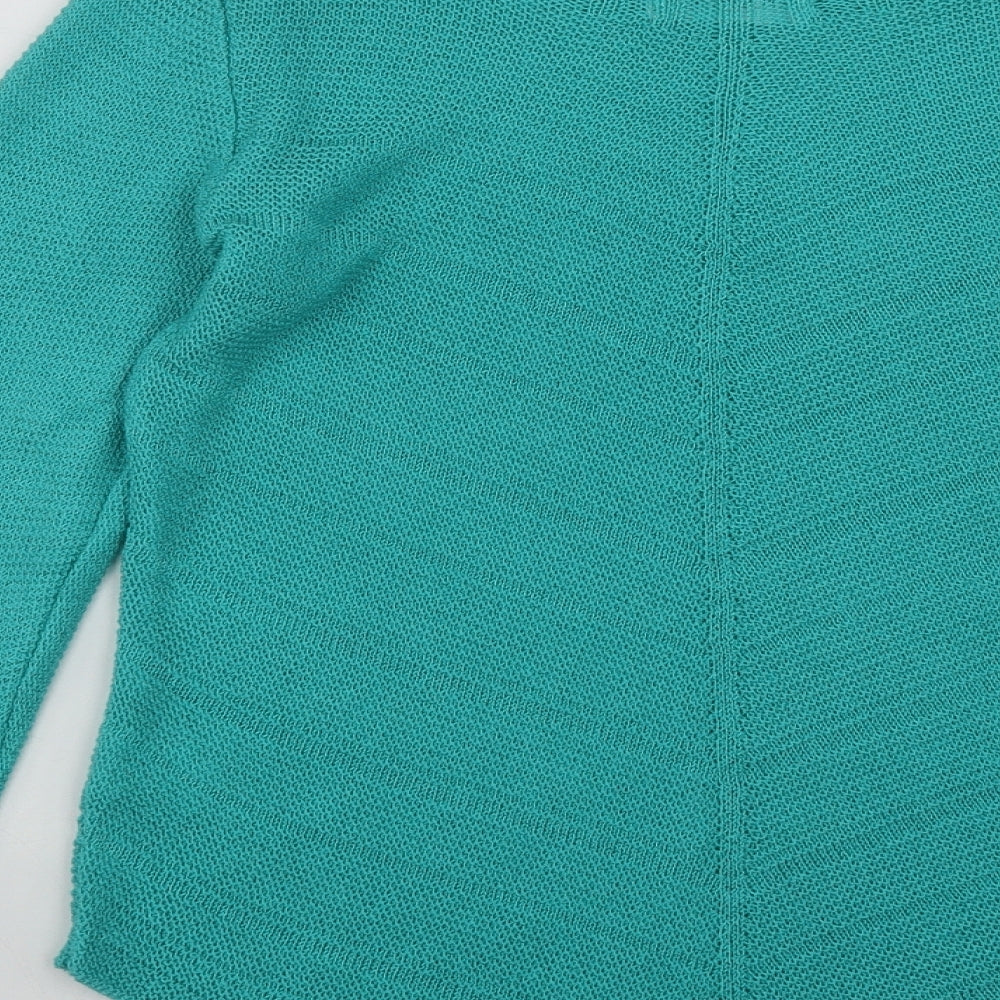 Gerard Womens Blue Boat Neck  Acrylic Pullover Jumper Size M