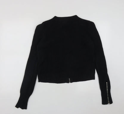 Womens UK Size S Silence + Noise Black Cardigan Jumper