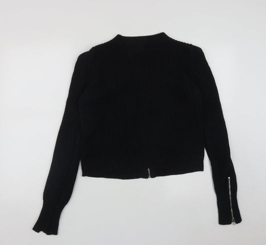 Womens UK Size S Silence + Noise Black Cardigan Jumper