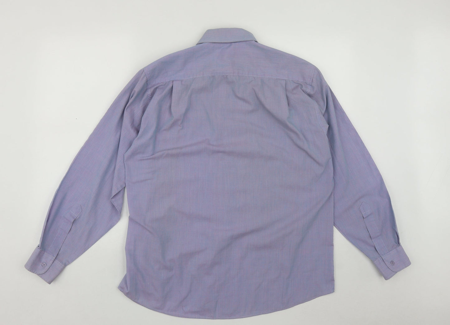 Mens UK Size 15.5 Burton Purple  Button-Up Long Sleeve Casual Shirt
