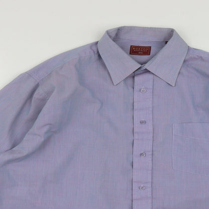 Mens UK Size 15.5 Burton Purple  Button-Up Long Sleeve Casual Shirt