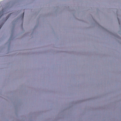 Mens UK Size 15.5 Burton Purple  Button-Up Long Sleeve Casual Shirt