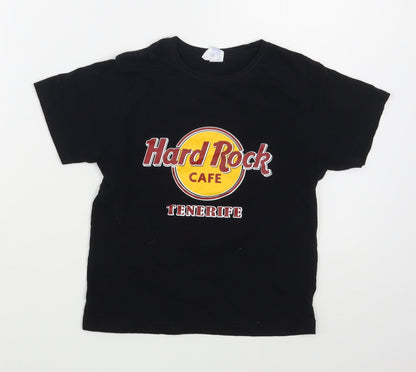 JHK Boys Black  100% Cotton Basic T-Shirt Size 5-6 Years Round Neck Pullover