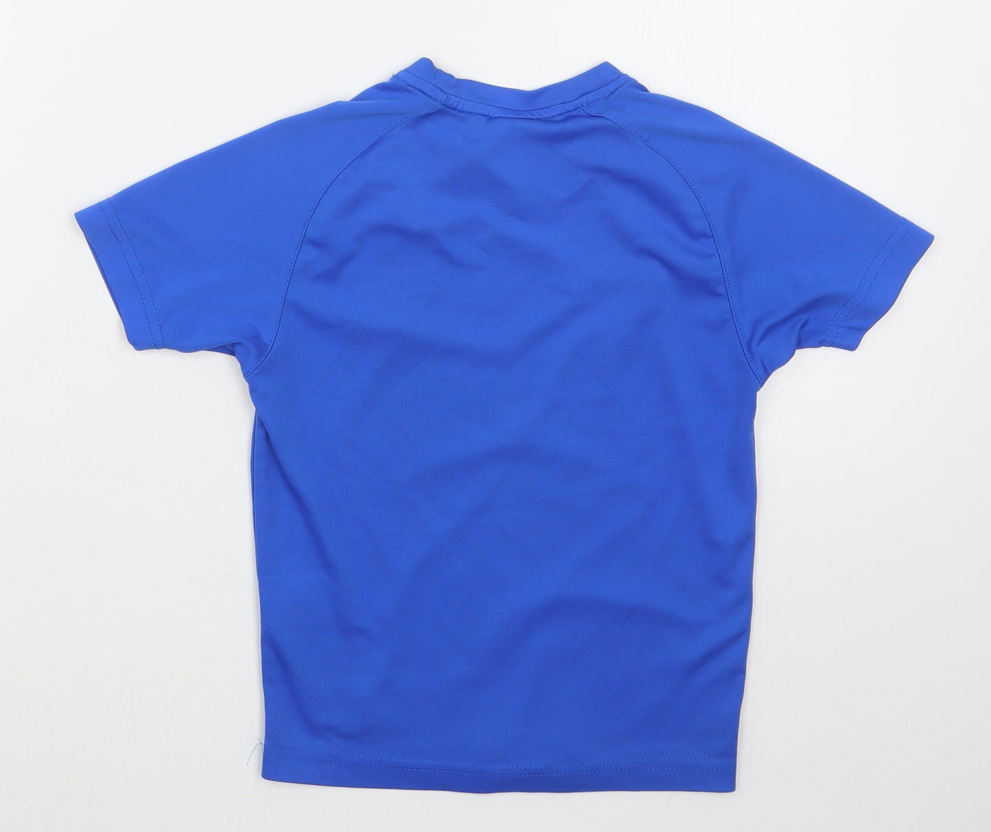 Avec Boys Blue  Polyester Basic T-Shirt Size 4-5 Years Round Neck Pullover