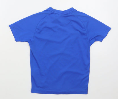 Avec Boys Blue  Polyester Basic T-Shirt Size 4-5 Years Round Neck Pullover