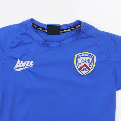 Avec Boys Blue  Polyester Basic T-Shirt Size 4-5 Years Round Neck Pullover
