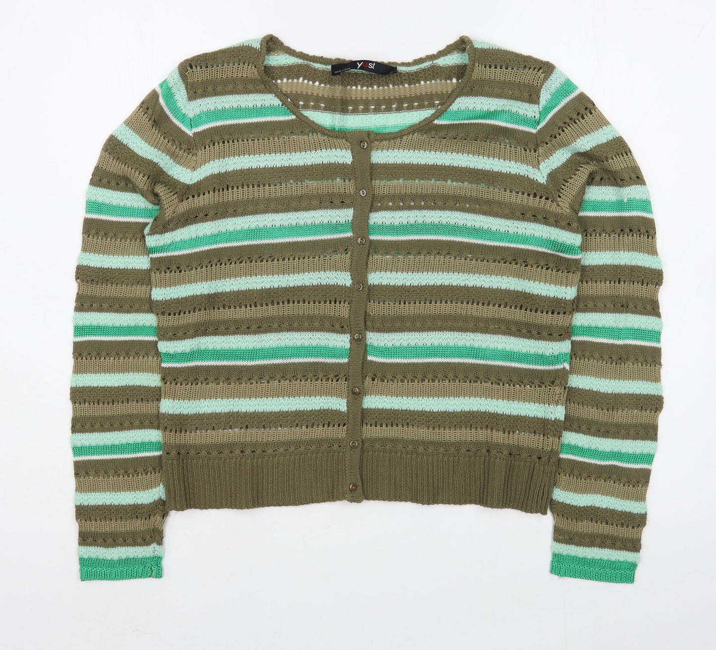 Womens UK Size M Yest Multicoloured Cardigan Jumper