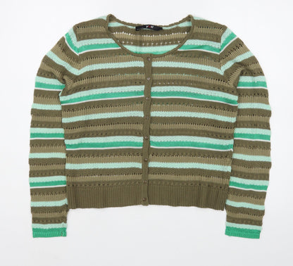 Womens UK Size M Yest Multicoloured Cardigan Jumper