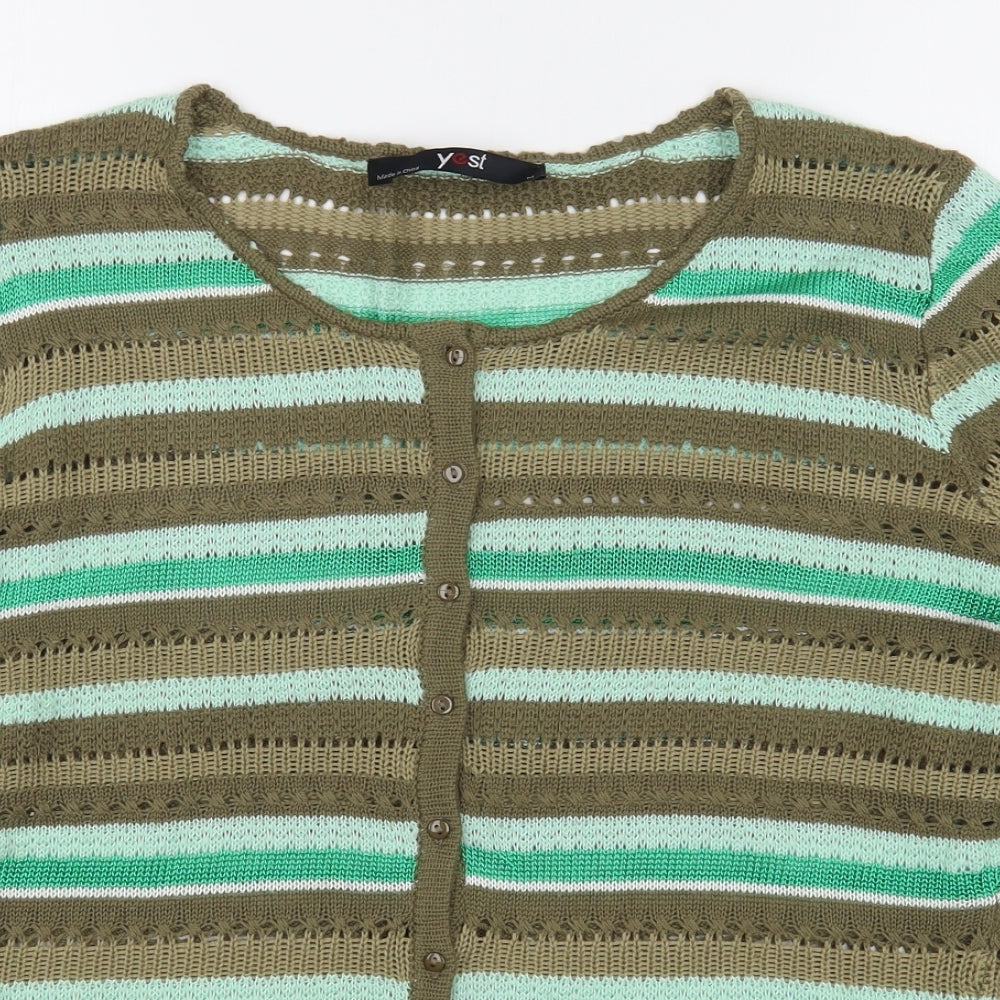 Womens UK Size M Yest Multicoloured Cardigan Jumper