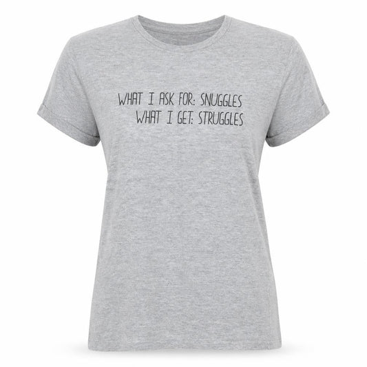 Front view of Urban Bliss women’s grey 100% cotton basic t-shirt, size UK 12, round neck