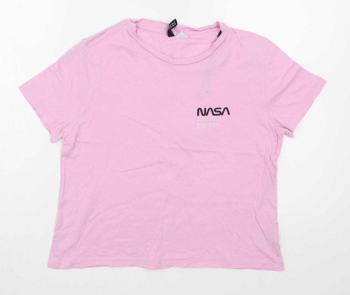 Womens UK Size M H&M Purple Basic T-Shirt