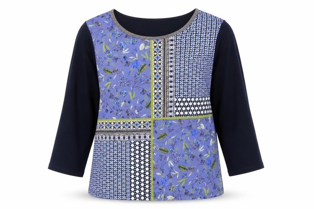 Womens UK Size 12 Bianca Blue Basic Blouse