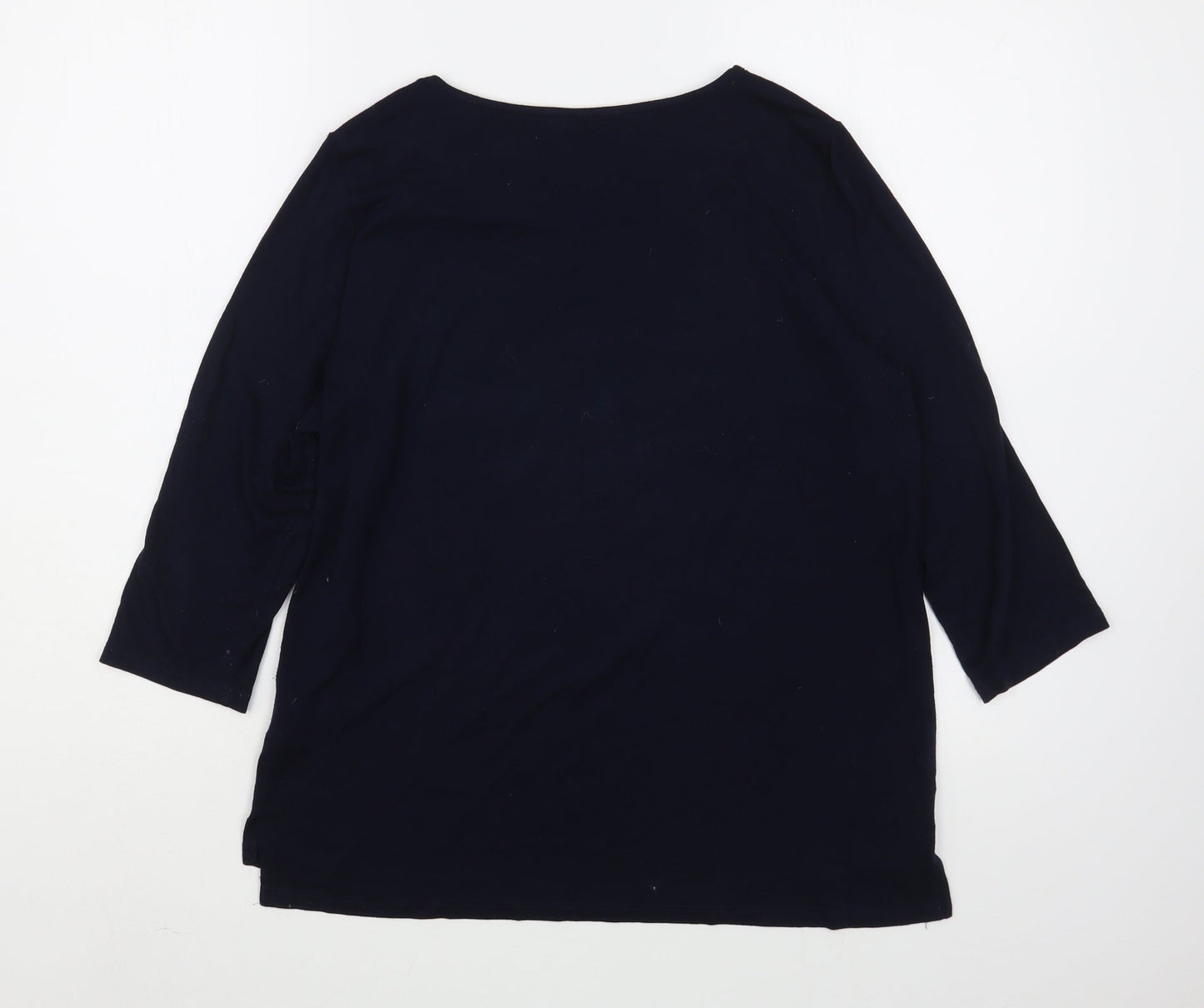 Womens UK Size 12 Bianca Blue Basic Blouse
