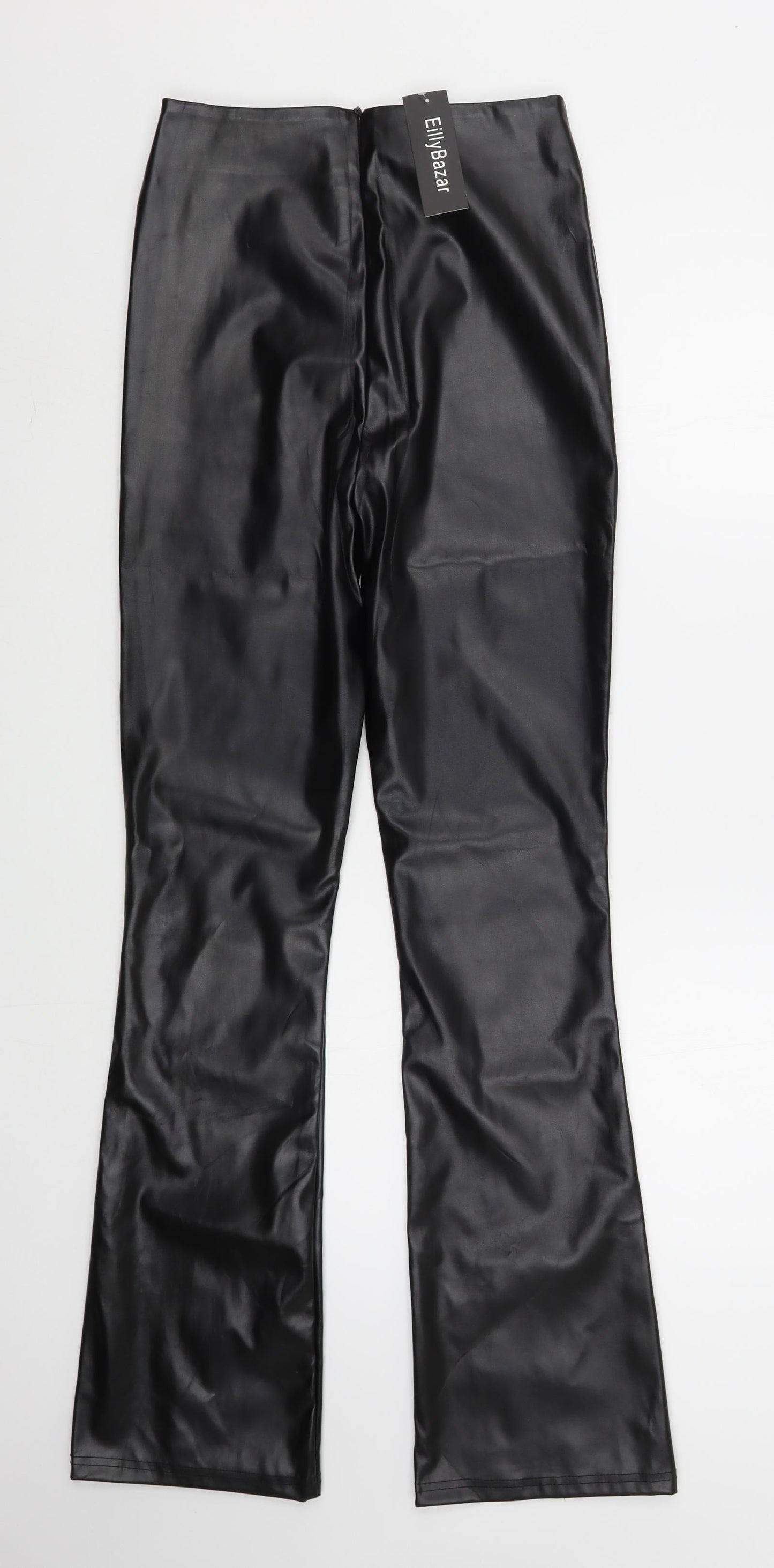 Eilly Bazar Womens Black  Polyester Trousers  Size XS L32 in Regular Zip
