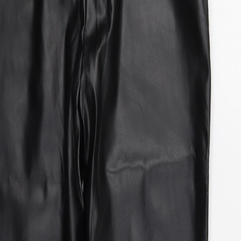 Eilly Bazar Womens Black  Polyester Trousers  Size XS L32 in Regular Zip