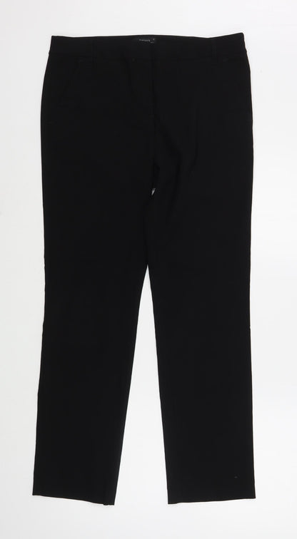 Womens UK Size 12 Papaya Regular Fit  Black Trousers