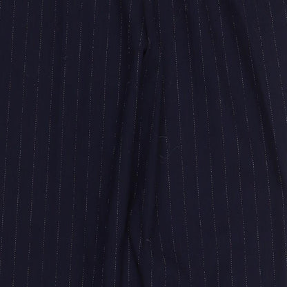 Rosso35 Womens Blue Striped Polyester Trousers  Size 22 L29 in Regular Zip