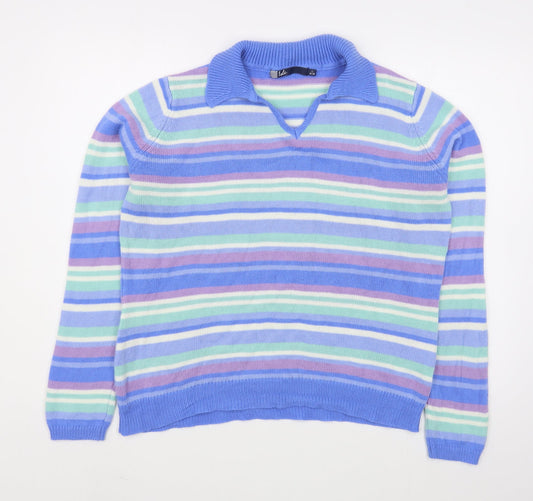 Womens UK Size L EWM Multicoloured Pullover Jumper
