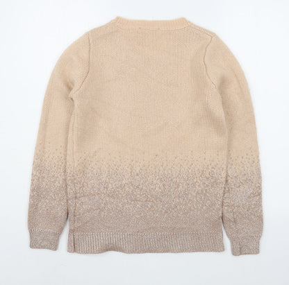 Womens UK Size XS Oasis Beige Pullover Jumper