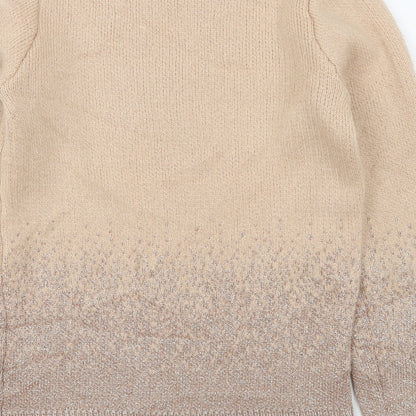 Womens UK Size XS Oasis Beige Pullover Jumper