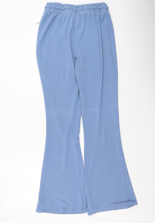 Boux Avenue Womens Blue  Viscose Jogger Trousers Size 12 L33 in Regular