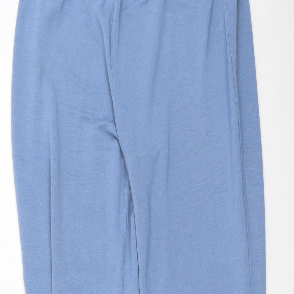 Boux Avenue Womens Blue  Viscose Jogger Trousers Size 12 L33 in Regular