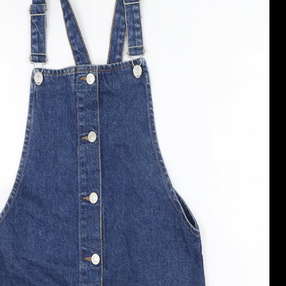 Topshop Womens Blue  Cotton A-Line  Size 6  Square Neck