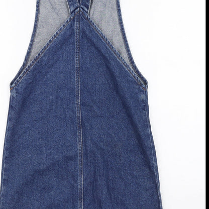 Topshop Womens Blue  Cotton A-Line  Size 6  Square Neck